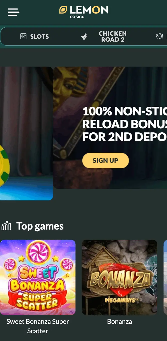 Lemon Casino — Lemon Casino fő banner